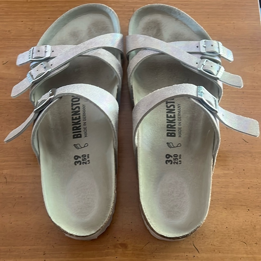 Women Birkenstock size 39 silver